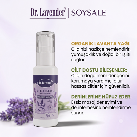 SOYSALE | Aromaterapi Organik Masaj Yağı - Lavanta 100ML